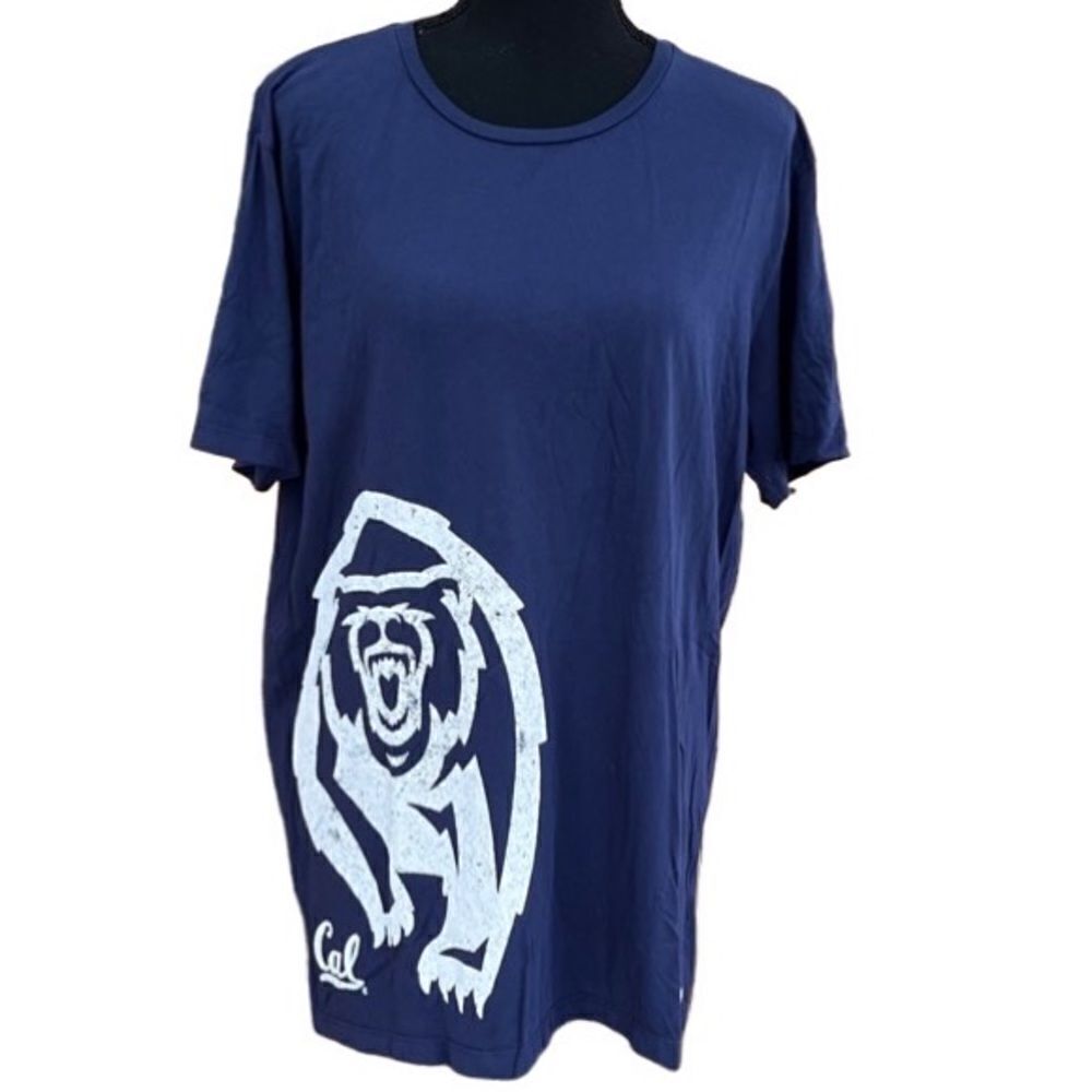 Marine Layer navy blue cotton modal crew neck tee shirt , Bear graphic size L